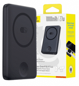 Внешний аккумулятор Baseus EnerFill FT11, 10000 мАч, 27 Вт, две беспроводные площадки
