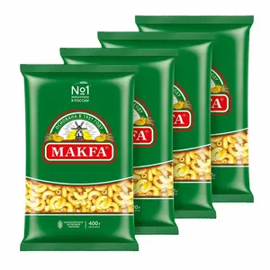 Макароны гладкие, рожки, 400 г, 4 шт