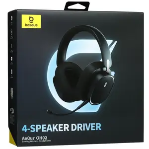 Беспроводные наушники Baseus GH02 (кабель/2.4G/BT5.3, RGB, Type-C, до 40 часов)