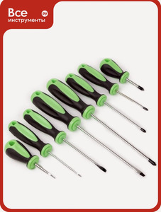 Набор отверток Помощник P017K 8 пр. (ph:2x40,2x150,1x75,1x100мм; sl:5.5x40,4x75,4.5x100,5.5x150мм), в блистере