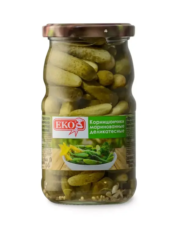 Маринованные корнишончики ЕКО (1-4см) 370г