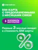 SIM-карта МегаФон с оплаченным тарифом "Интернет" на 3 мес