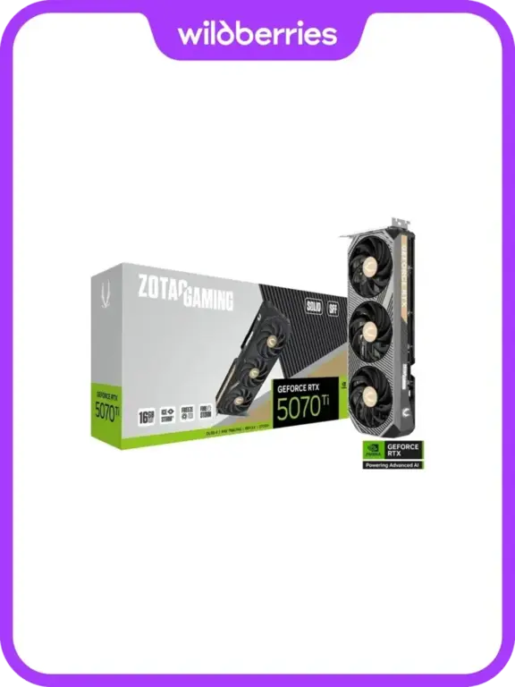 Видеокарта ZOTAC RTX 5070 Ti SOLID SFF 16 ГБ (с ВБ кошельком)