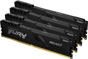 ОЗУ Kingston DDR4 32Gb (4x8Gb) 3600 MHz pc-28800 FURY Beast Black KF436C17BBK4/32