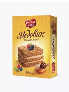 Торт медовик Русская Нива песочный классический 240г (с ВБ кошельком)