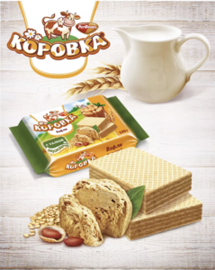 Вафли с халвой Коровка, 150 гр.