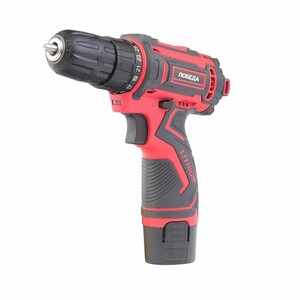 Дрель-шуруповерт аккумуляторная Победа ДА-12П/2 Ли (РИ), 12В, 2 скорости, 25 Нм