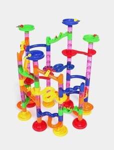 Веселые горки, развивающий конструктор детский с шариками и горками, 50, 74, 91, 105 шт