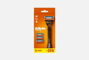Бритва Gillette Fusion5 с 4 кассетами