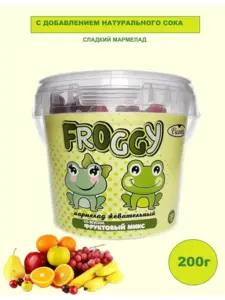 Мармелад жевательный лягушки Viсonte, сладкий 200г