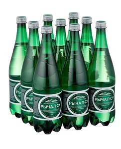 Вода газированная Рычал-Су минеральная, 9 шт х 1 л (с картой OZON)