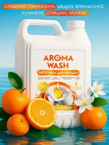 Средство для мытья посуды AROMA WASH 5л (апельсин; кумкват; мускус, с ВБ кошельком)