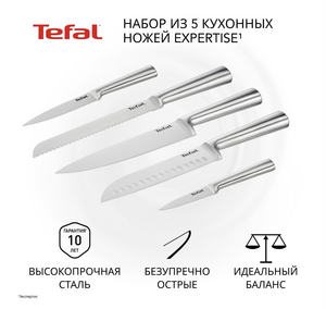Набор кухонных ножей Tefal Expertise K121S575 5 шт