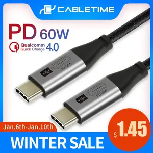 USB-кабель Cabletime PD 3.0 60 Вт Type-C/Type-C