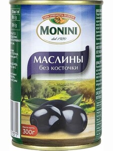 Маслины Monini без косточки, 300 г (По карте Ozon)