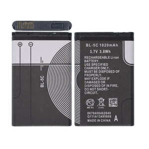 Аккумуляторная батарея (АКБ) BL-5C 1020mAh для для Nokia 1100/6630/1101 Fly BL3204/BL3205/BL3208 (с картой OZON)